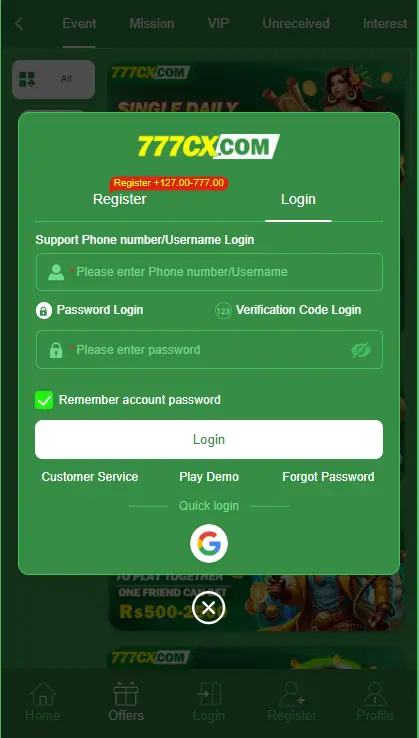 777Cx Gaming App